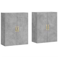 Стенни шкафове, 2 бр, бетонно сиво, 69,5x34x90 см