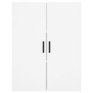 Висок шкаф, бял, 69,5x34x180 см, инженерно дърво