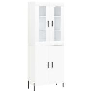 Висок шкаф, бял, 69,5x34x180 см, инженерно дърво