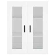 Висок шкаф, бял, 69,5x34x180 см, инженерно дърво