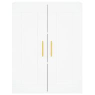 Висок шкаф, бял, 69,5x34x180 см, инженерно дърво