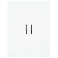 Висок шкаф, бял, 69,5x34x180 см, инженерно дърво