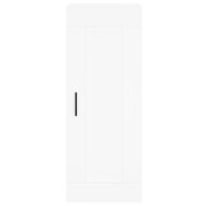 Висок шкаф, бял, 34,5x34x180 см, инженерно дърво