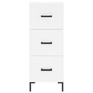 Висок шкаф, бял, 34,5x34x180 см, инженерно дърво