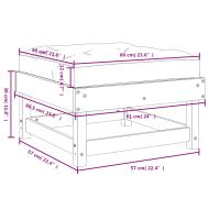 Градински табуретки с възглавници, 2 бр, дугласко дърво масив