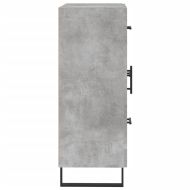 Сайдборд, бетонно сив, 69,5x34x90 см, инженерно дърво