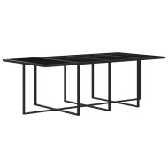 Външен трапезен комплект от 9 части с възглавници полиратан сив