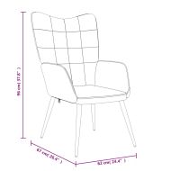 Релаксиращ стол, таупе, плат