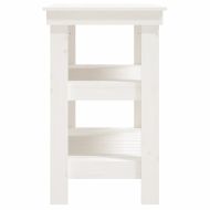 Работна маса бяла 78,5x50x80 см борово дърво масив