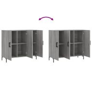 Сайдборд, Сив сонома, 90x34x80 см, инженерно дърво