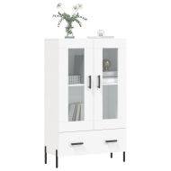 Висок шкаф, бял, 69,5x31x115 см, инженерно дърво