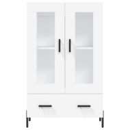 Висок шкаф, бял, 69,5x31x115 см, инженерно дърво