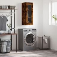 Стенен шкаф опушен дъб 34,5x34x90 см