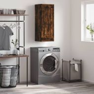 Стенен шкаф опушен дъб 34,5x34x90 см инженерно дърво