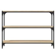 Библиотека дъб сонома 100x33x70,5 см, инженерно дърво и стомана