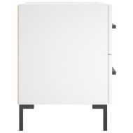 Нощни шкафчета, 2 бр, бели, 40x35x47,5 см, инженерно дърво