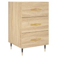 Нощно шкафче, дъб сонома, инженерно дърво 40x40x66 см