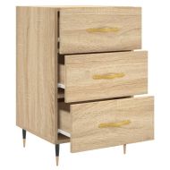 Нощно шкафче, дъб сонома, инженерно дърво 40x40x66 см