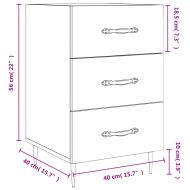 Нощно шкафче, дъб сонома, инженерно дърво 40x40x66 см