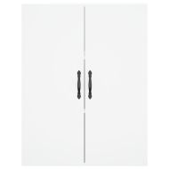 Висок шкаф, бял, 69,5x34x180 см, инженерно дърво