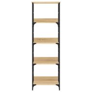 Библиотека дъб сонома 50x33x153 см инженерно дърво и желязо