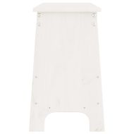 Пейка за антре, бяла, 160x28x45 см, борово дърво масив