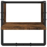 Комплект рафтове за стена 4 опушен дъб инженерно дърво