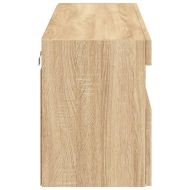 Стенен ТВ шкаф с LED осветление, сонома дъб, 100x30x40 см