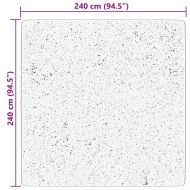 Килим HUARTE с къс косъм, мек и миещ се, бежов, 240x240 см