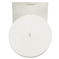 Кош за съхранение с капак кафяво и бяло Ø37x50 см памук