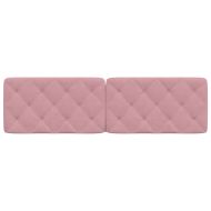 Мека табла за легло, розова, 180 см, кадифе