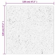 Килим OVIEDO с къс косъм, черен, 120x120 см