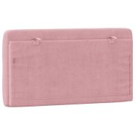 Мека табла за легло, розова, 100 см, кадифе