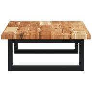 Стенен рафт за мивка, стомана и масивно дърво акация