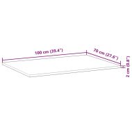 Плот за бюро, маслен финиш, 100x70x2 см, масивно дърво акация