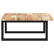 Стенен рафт за мивка, стомана и масивно дърво акация