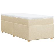 Боксспринг легло с матрак, кремава, 80x200 см, плат