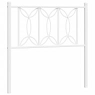 Метална табла за глава, бяла, 80 см