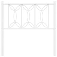 Метална табла за глава, бяла, 80 см