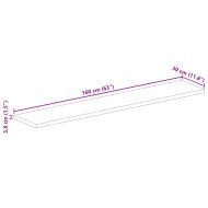 Плот за маса, 160x30x3,8 см, правоъгълен, манго масив