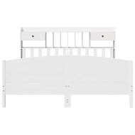 Легло с етажерка за книги, без матрак, 180x200 см, бор масив