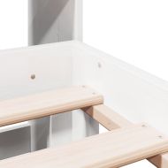 Легло с етажерка за книги, без матрак, 180x200 см, бор масив