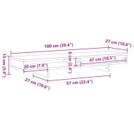Поставка за монитор, кафяв дъб, 100x27x15 см, инженерно дърво