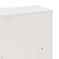 Рамка за легло без матрак, бял, 200x200 см, бор масив