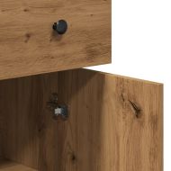 Сайдборд, дъб артизан, 70x30x80 см, инженерно дърво