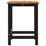 Работна маса светлокафяв 100x60x81,5 см дъб масив