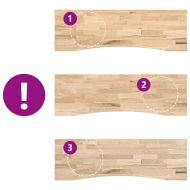 Плот на бюро 160x50x2,5 cm необработен масивен дъб правоъгълна