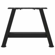 Крака за масичка за кафе, А-образни, 2 бр., черни, 30 x (30-31) см, стомана