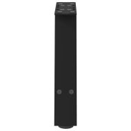 Крака за масичка за кафе, А-образни, 2 бр., черни, 30 x (30-31) см, стомана