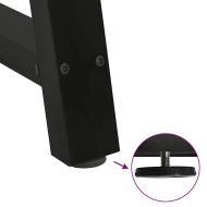 Крака за масичка за кафе, А-образни, 2 бр., черни, 30 x (30-31) см, стомана